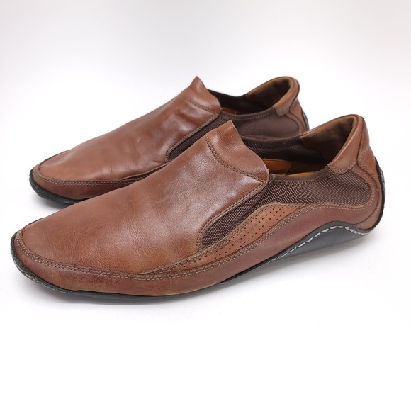 COLE‎ HAAN Air Mens 11 Infinity Brown Leather Slip-On Comfort Shoes - Picture 2 of 11